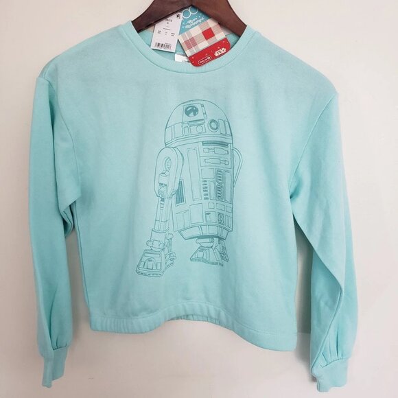 NWT - Disney Star Wars R2-D2 Girl's Pullover Sweatshirt - Picture 1 of 3